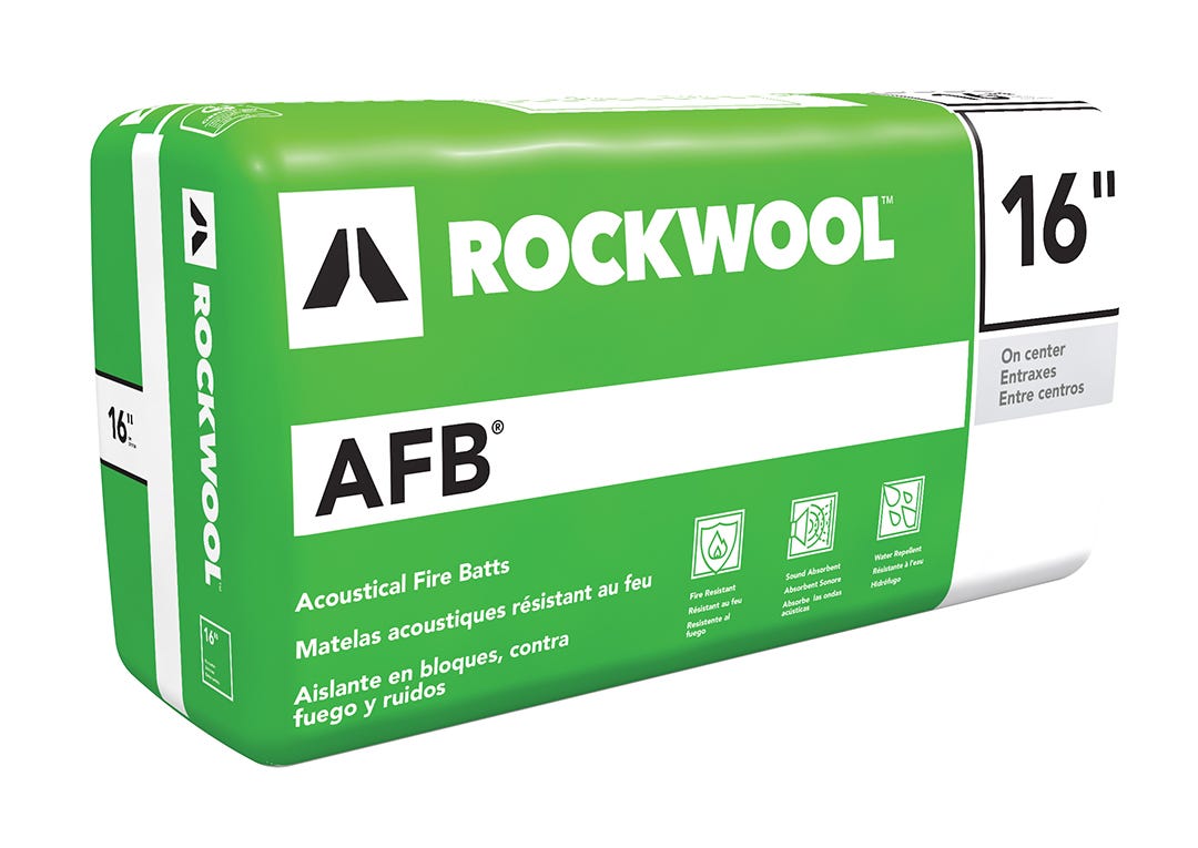 Accoustical fire batt for steel stud