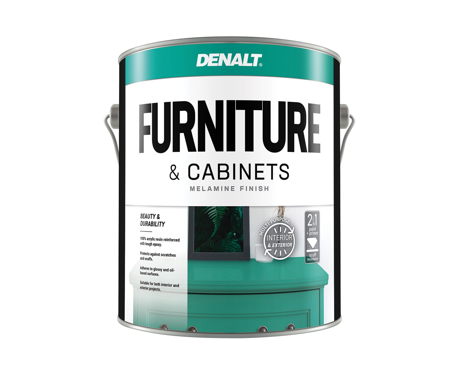 Acrylic-Epoxy Paint, Furniture & Cabinets, Interior/Exterior, Medium Base, Gallon
