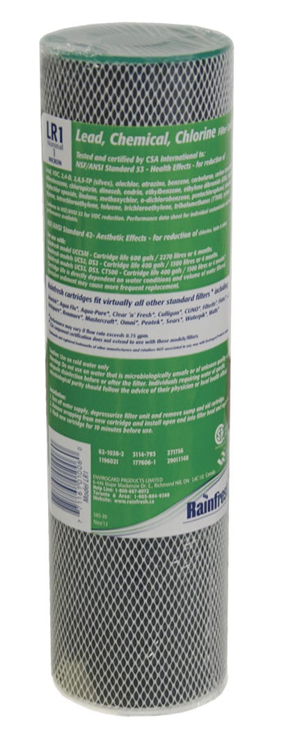 Activated Carbon Cartridge, Reduces Lead, 1 Micron