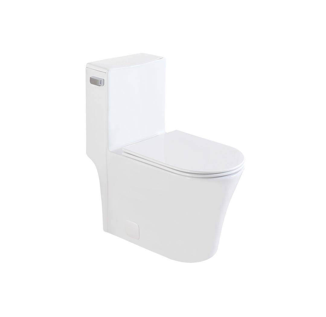 SOLANA 16.5 in. Bowl height. 1 pièce elongated single flush 4.8L toilet.