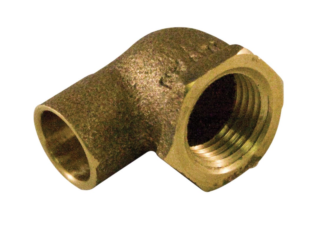 Adapter 90° Elbow, Copper, 1/2-in. X 3/4-in.