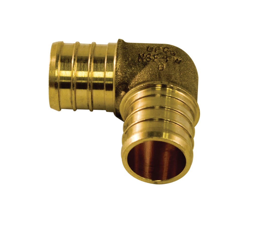 Adapter 90° Elbow, Pex, Brass, 1/2-in.