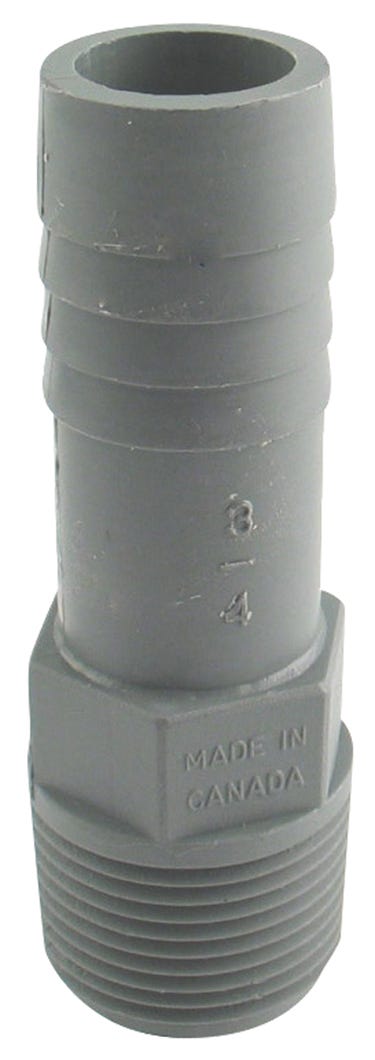 Adaptor Poly, Male, 3/4-in. Mpt X 3/4-in. INS