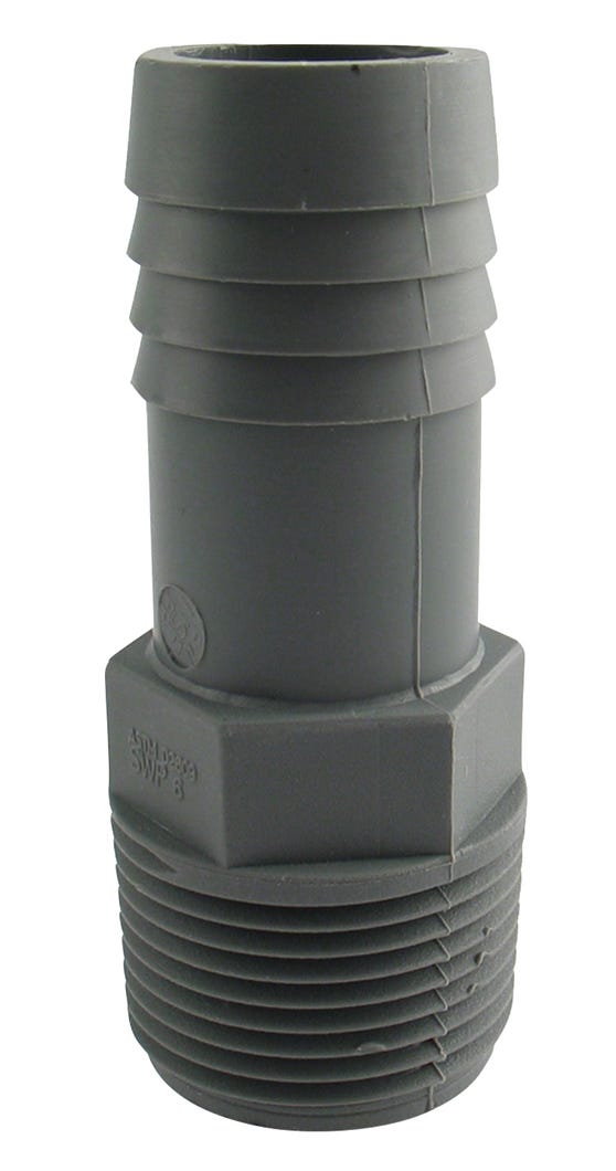 Adaptor Poly, Male, 1-in. Mpt X 1-in. INS