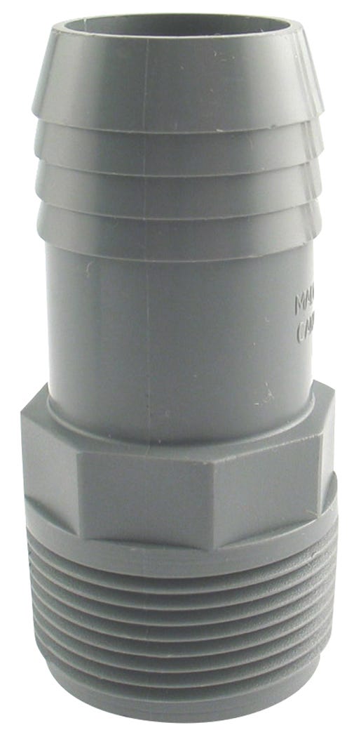 Adaptor Poly, Male, 1 1/4-in. Mpt X 1 1/4-in. INS