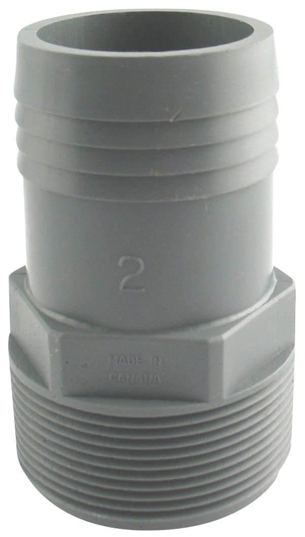 Adaptor Poly, Male, 2-in.mpt X 2-in.ins