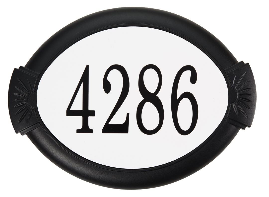 Address plaque in aluminum