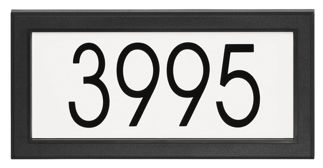 Address plaque rectangular in resistant pvc