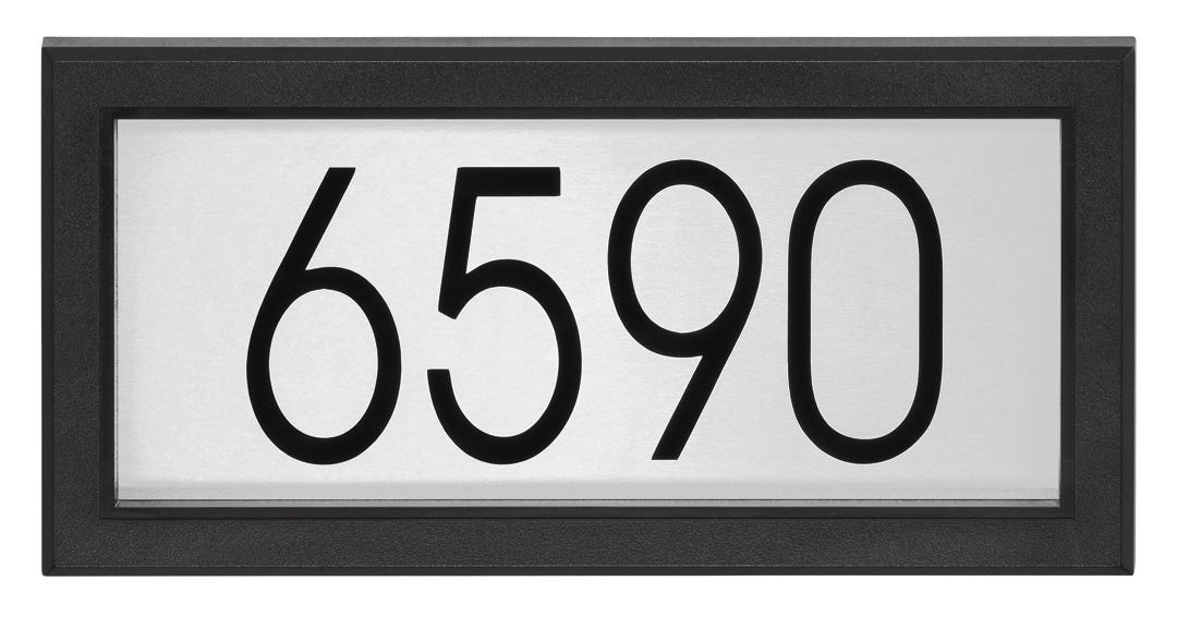 Address plaque rectangular in stainless steel / pvc