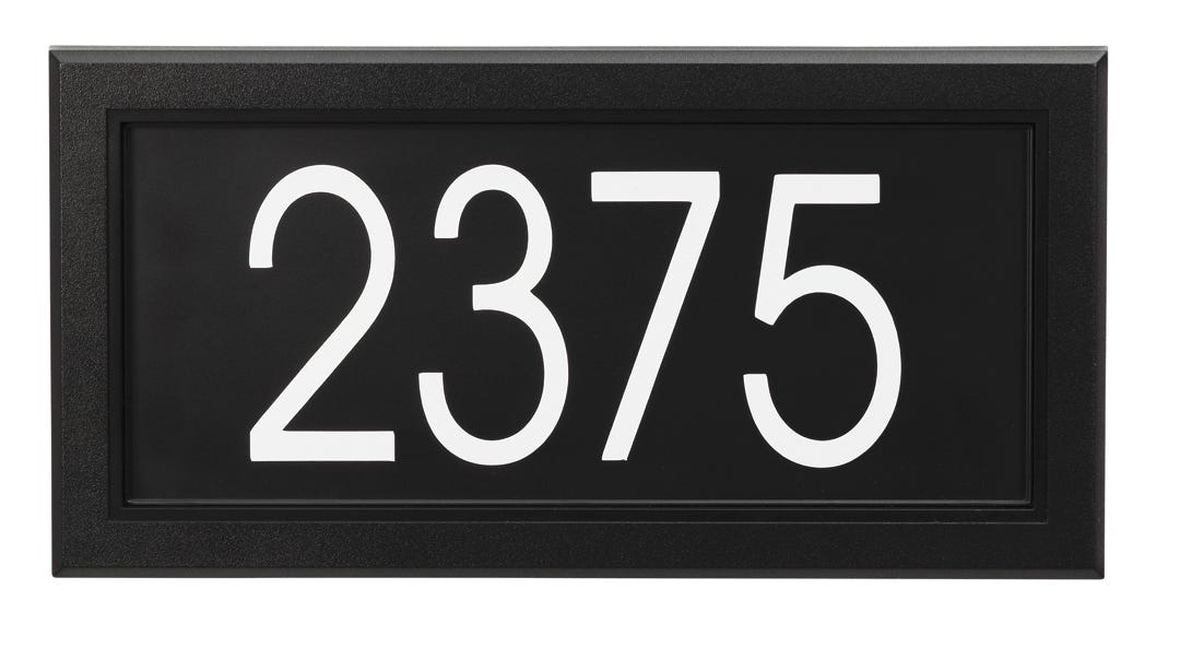 Address plaque  - rectangular moulded plastic