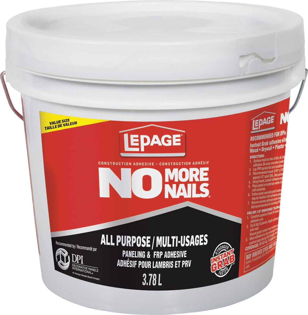 No More Nails, All Purpose Adhesive, 3.78L