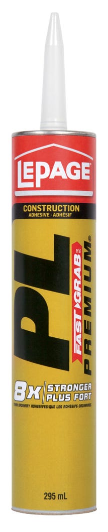 Pl Premium Fast Grab, Construction Adhesive, 8X Stronger