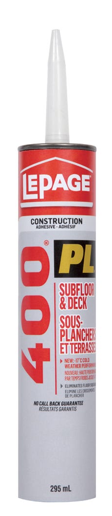 Pl400, Subfloor Construction Adhesive, 295ml