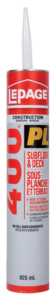 Pl400, Subfloor Construction Adhesive, 825ml