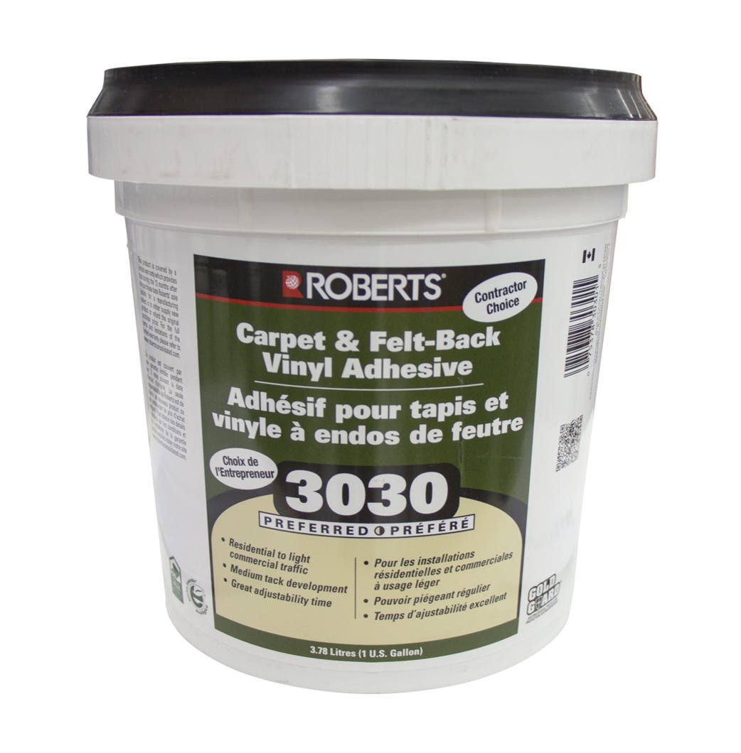 Adhesive for Carpet and Felt-Back Vinyl, 3.78 L