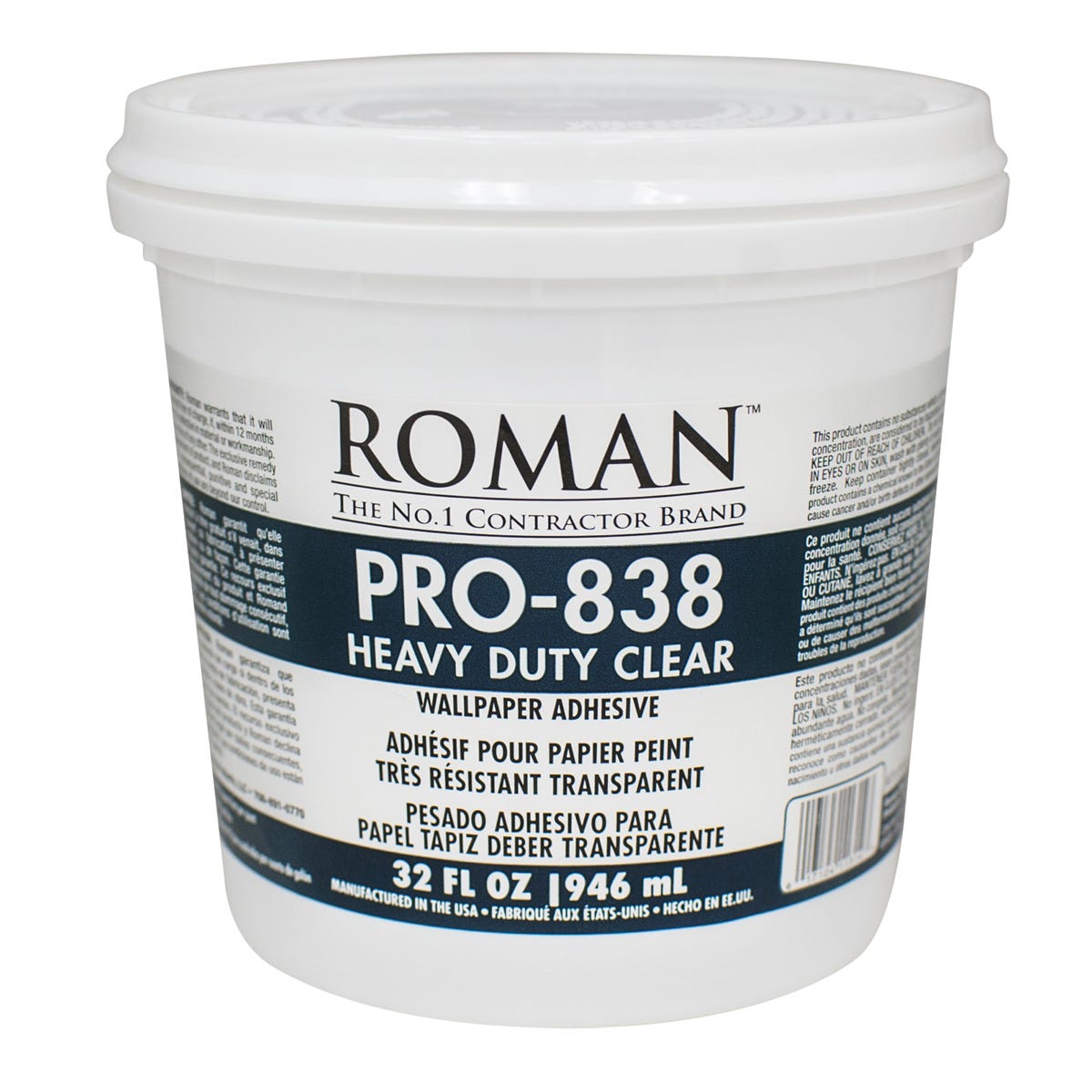 Heavy Duty Clear Wallpaper Adhesive, 946 ml