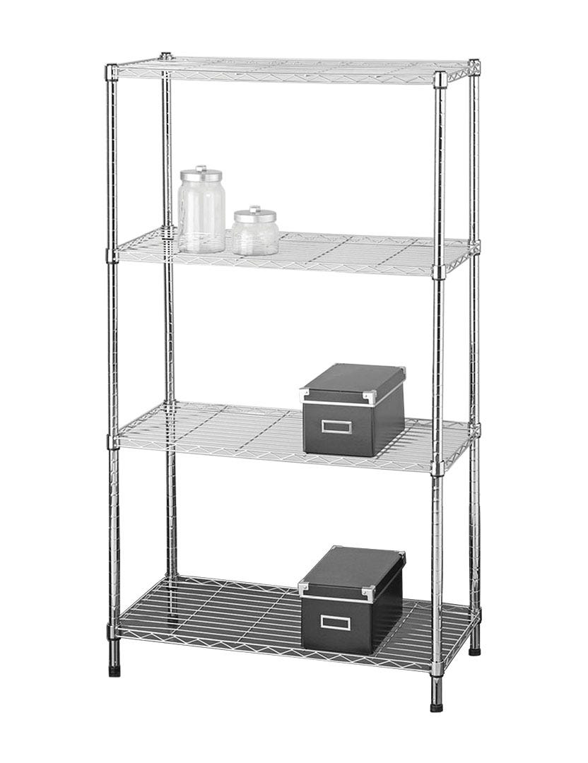 4-shelf adjustable wire shelving