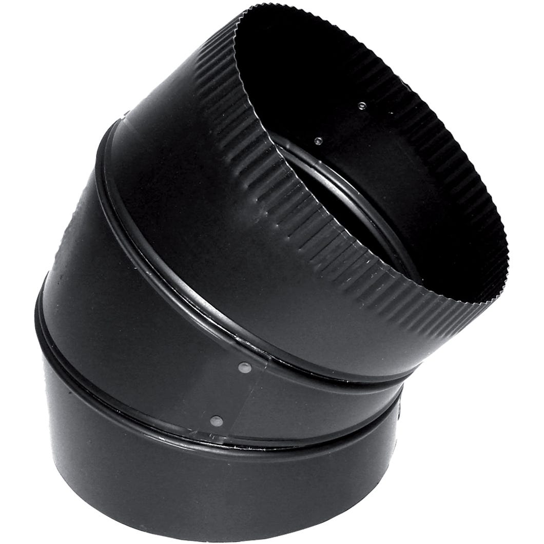 Adjustable Elbow 45° for Stove Pipe, 24 Ga, 7-in.