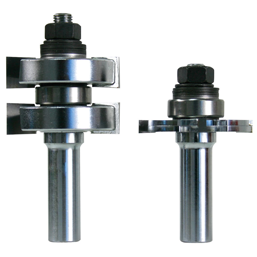 Adjustable tongue / groove router bit set