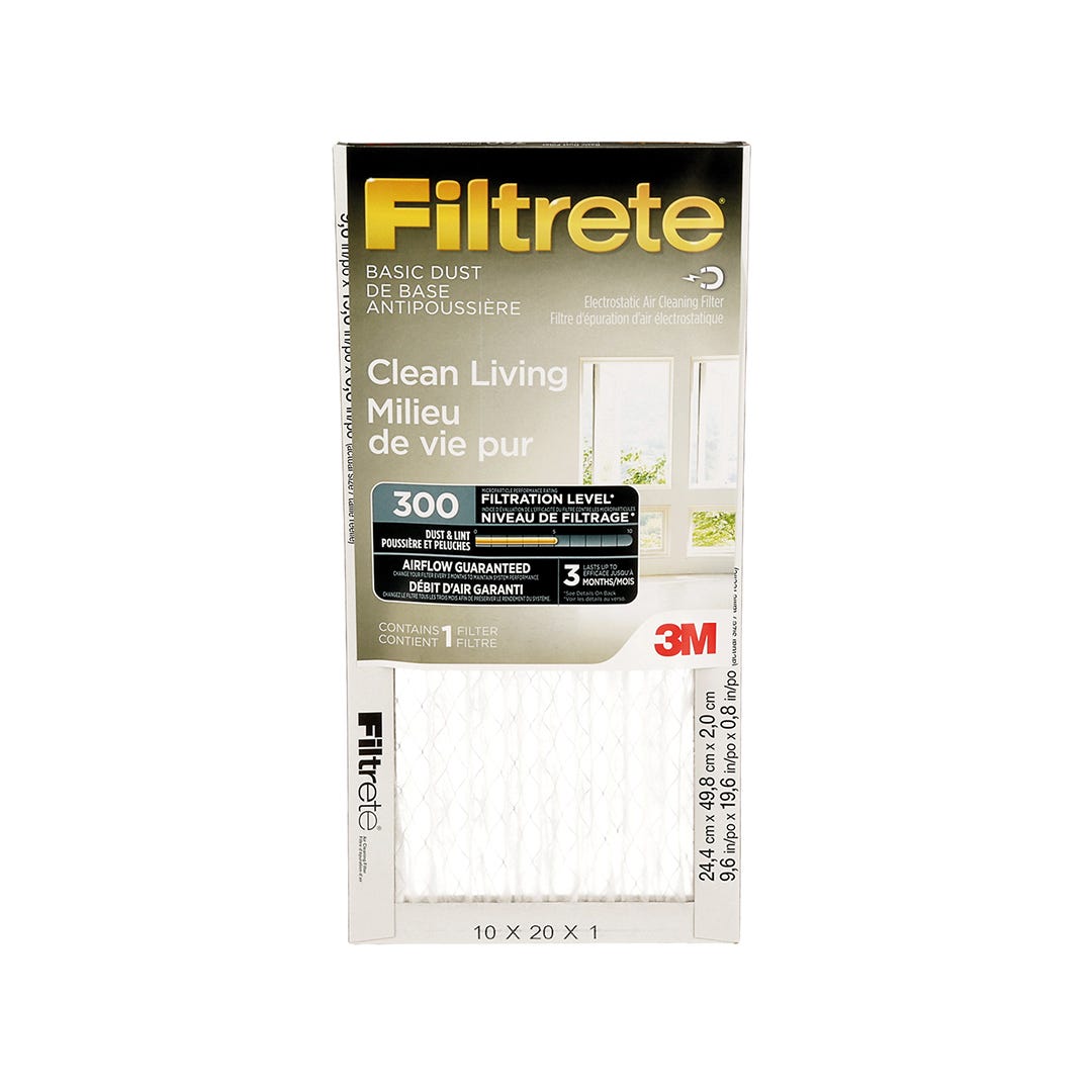 Dust Reduction Air Filter, 10-in. X 20-in. X 1-in.
