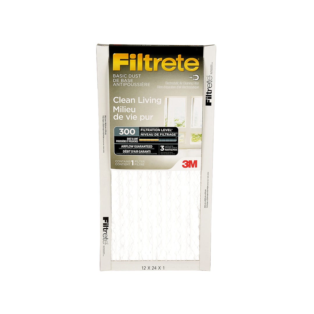Dust Reduction Air Filter, 12-in. X 24-in. X 1-in.