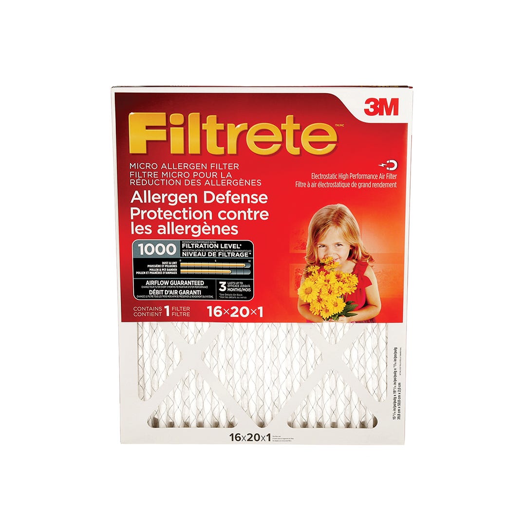 Pleated Micro Allergen Air Filter, 16-in. X 20-in. X 1-in.