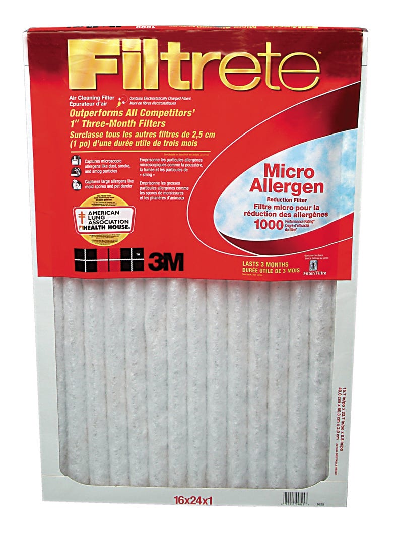 Pleated Micro Allergen Air Filter, 16-in. X 24-in. X 1-in.