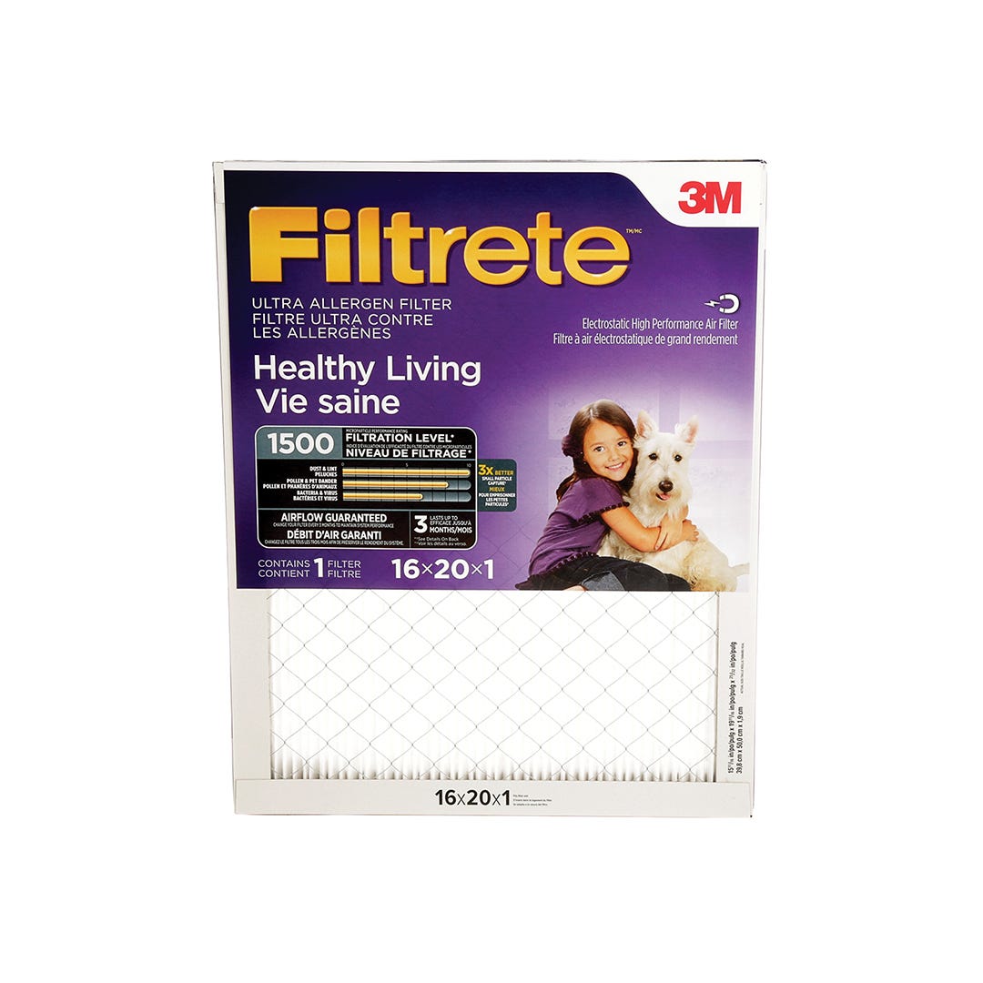 Pleated Micro Allergen Air Filter, 16-in. X 20-in. X 1-in.