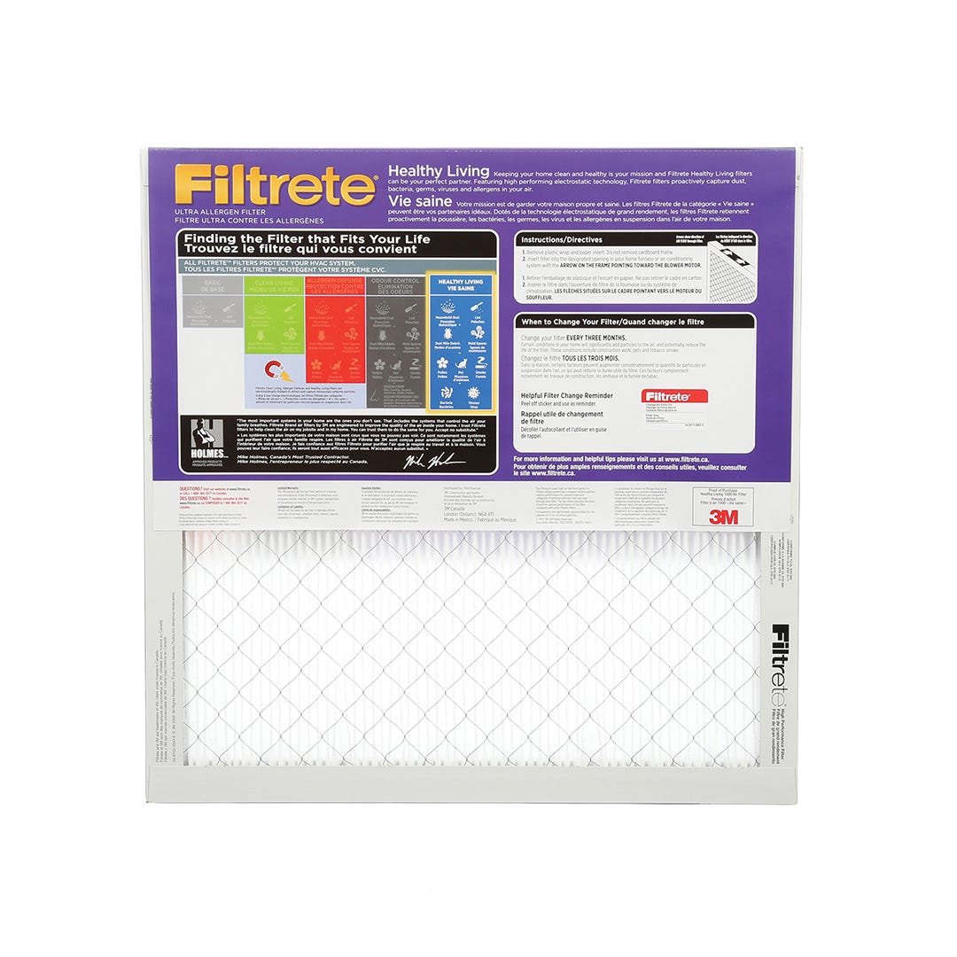 Pleated Micro Allergen Air Filter, 20-in. X 20-in. X 1-in.