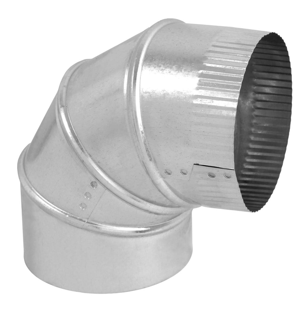 Galvanized 90° Ajustable Elbow, 6-in.