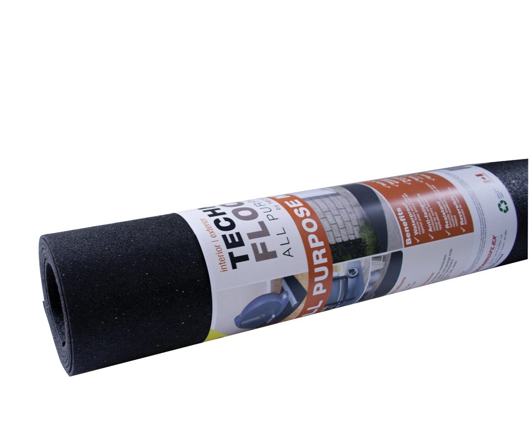 All-Purpose Rubber Mat, 36 in. x 60 in., Black