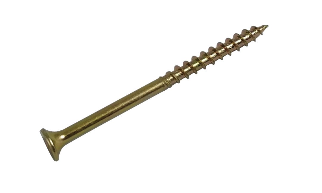 Yellow Bugle Head All-Purpose Screw, Square Drive, #8 X 2 1/2-in., 100/Pack