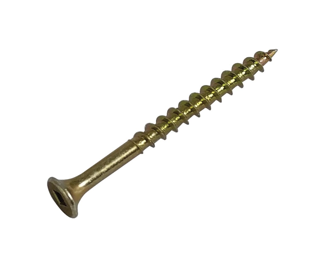Yellow Bugle Head All-Purpose Screw, Square Drive, #8 X 2-in., 500/Pack