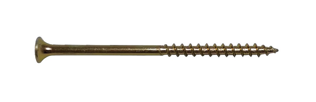Yellow Bugle Head All-Purpose Screw, Square Drive, #8 X 3-in., 500/Pack