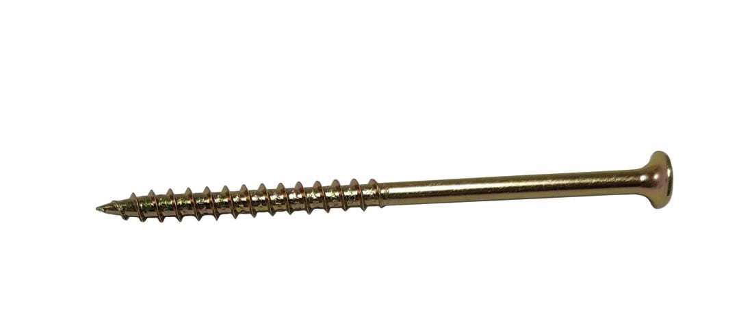 Yellow Bugle Head All-Purpose Screw, Square Drive, #8 X 3 1/2-in., 500/Pack