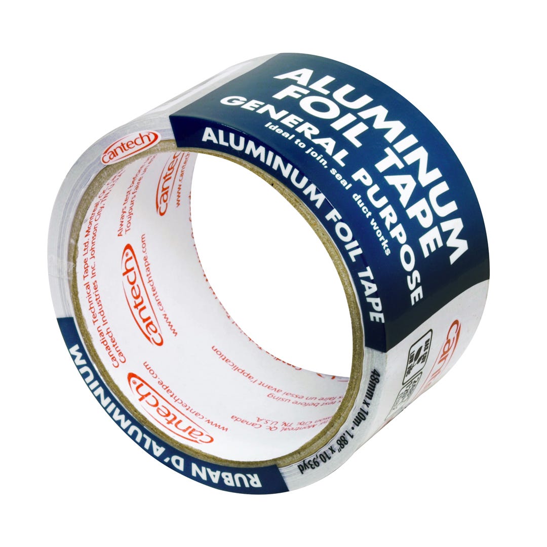Aluminum foil tape duct sealing