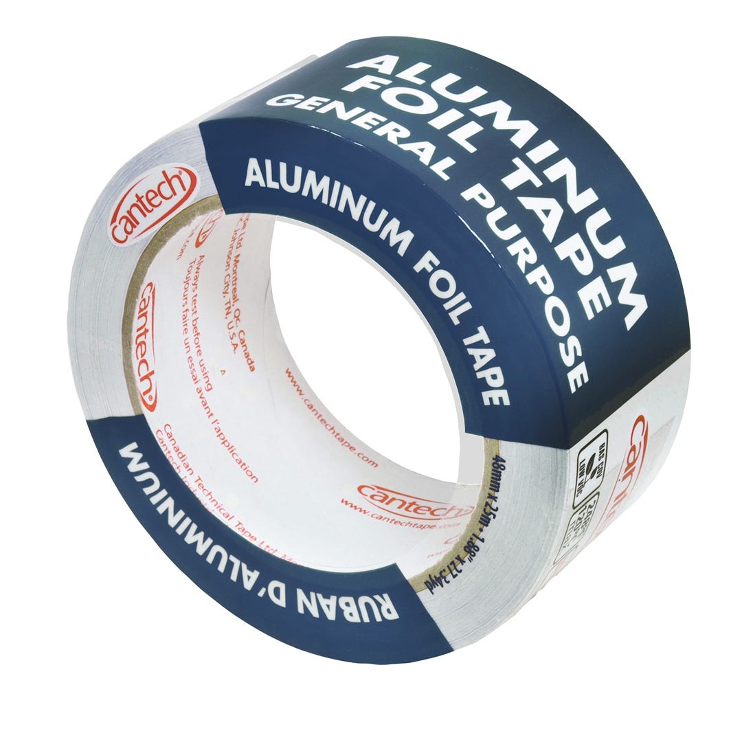 Aluminum foil tape duct sealing