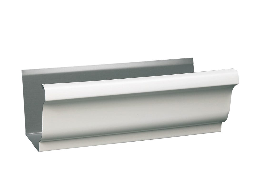 Aluminum gutter straight back
