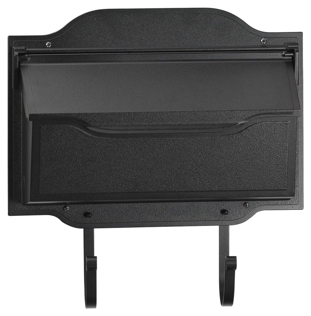 Contemporary Mailbox, Aluminum, Black