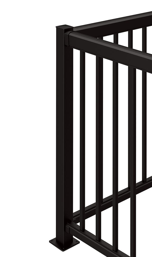 Aluminum Outdoor Railing Section, 42-in. X 96-in.