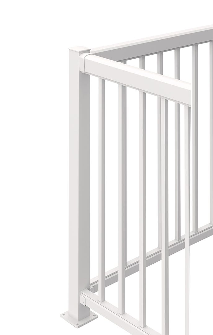 Aluminum Outdoor Railing Section, 42-in. X 72-in.