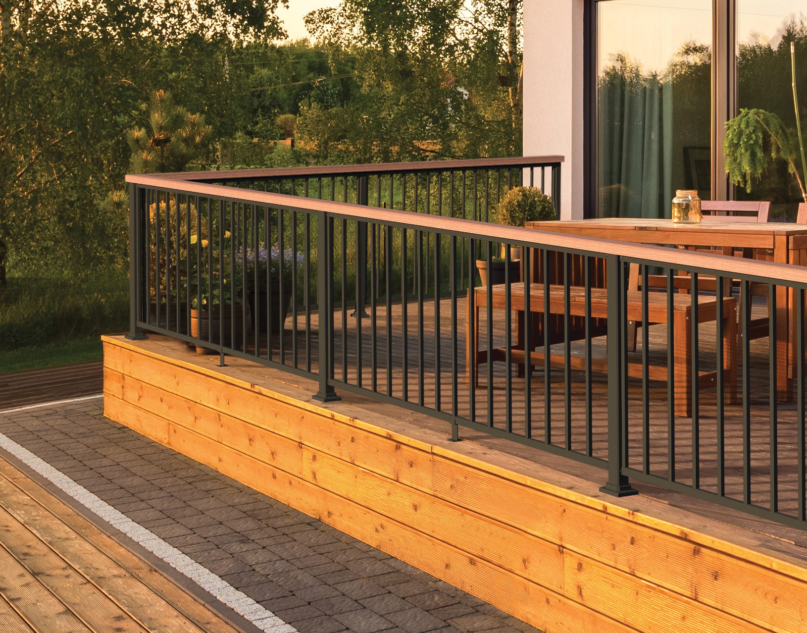 Aluminum Outdoor Railing Section, 36-in. X 72-in.