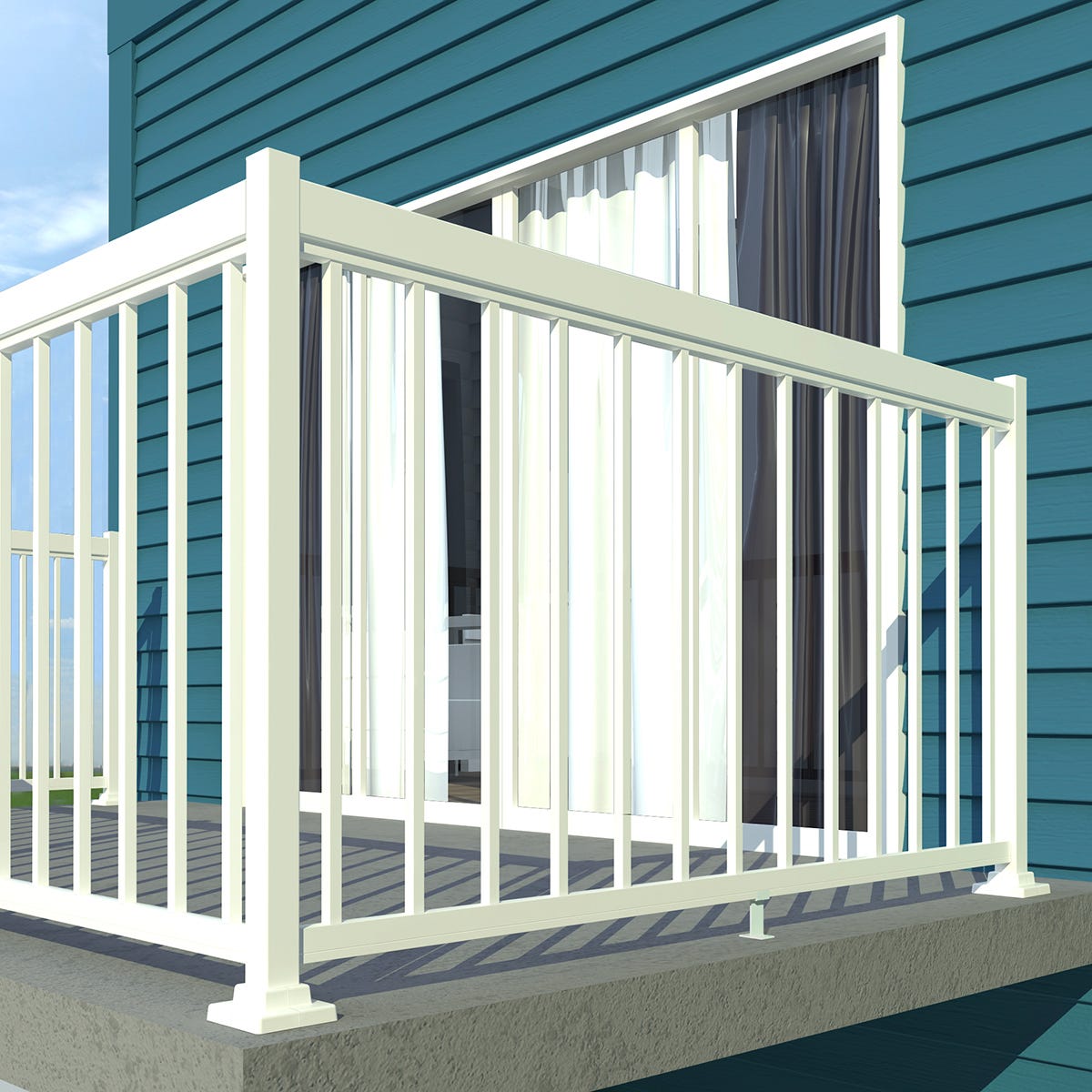 Aluminum Outdoor Railing Section Entourage, 48-in. X 59-in.