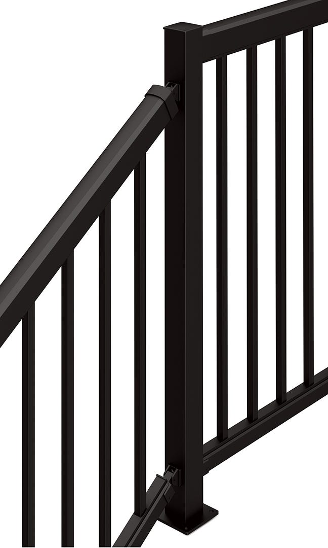 Aluminum outdoor railing section for stair, 42 in. X 72 in.