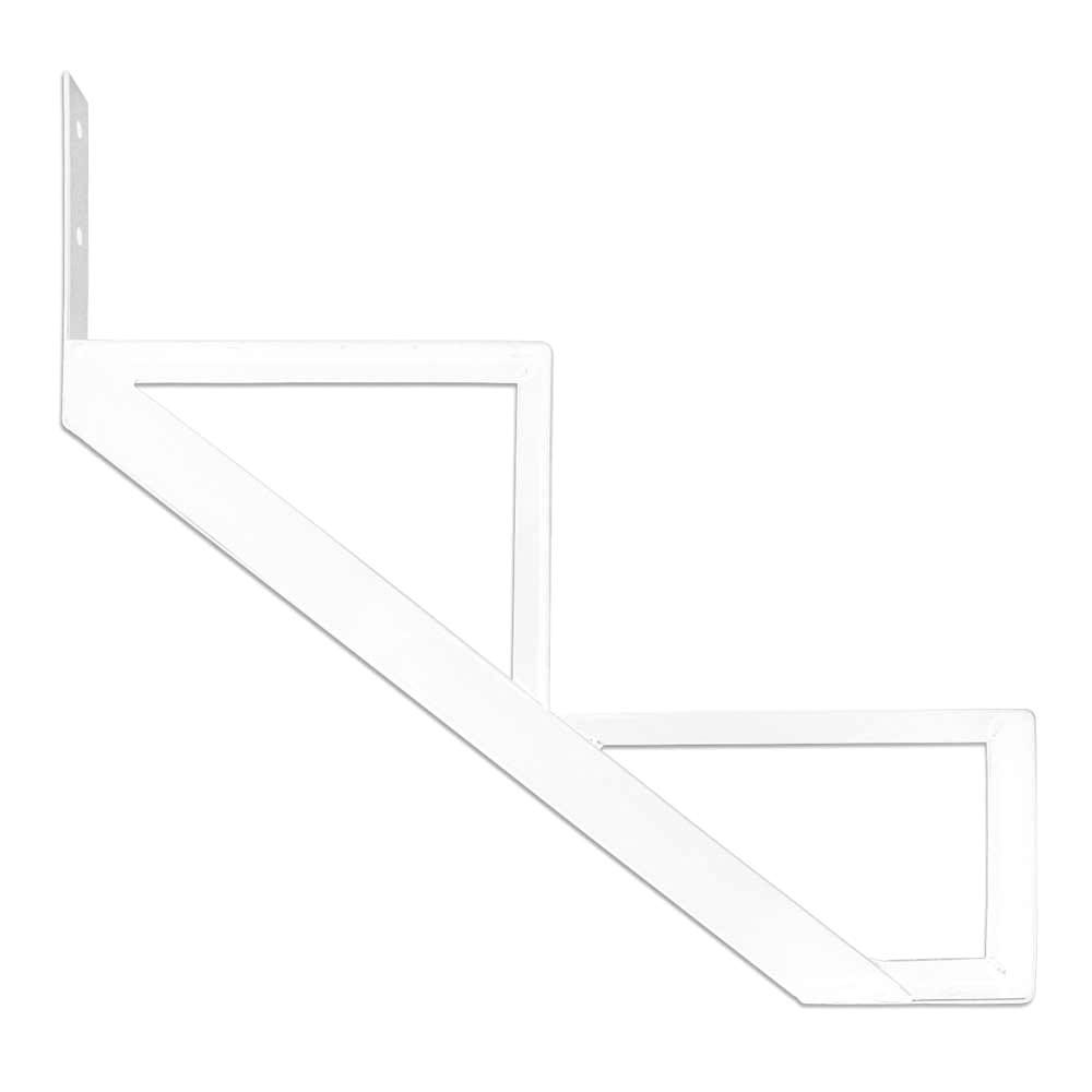 Aluminum Stair Frame, 2 Steps, White