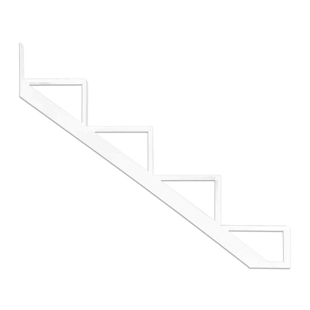 Aluminum Stair Frame, 4 Steps, white