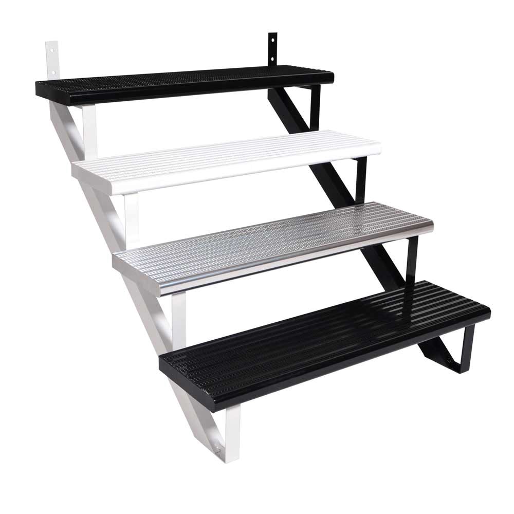Aluminum Stair Frame, 4 Steps, white