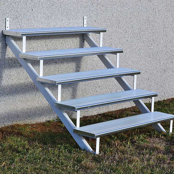 Aluminum Stair Frame, 5 Steps, white