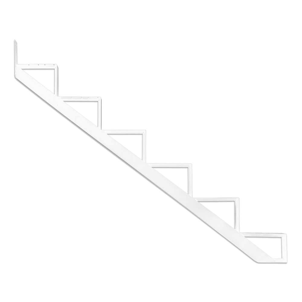 Aluminum Stair Frame, 6 Steps, white