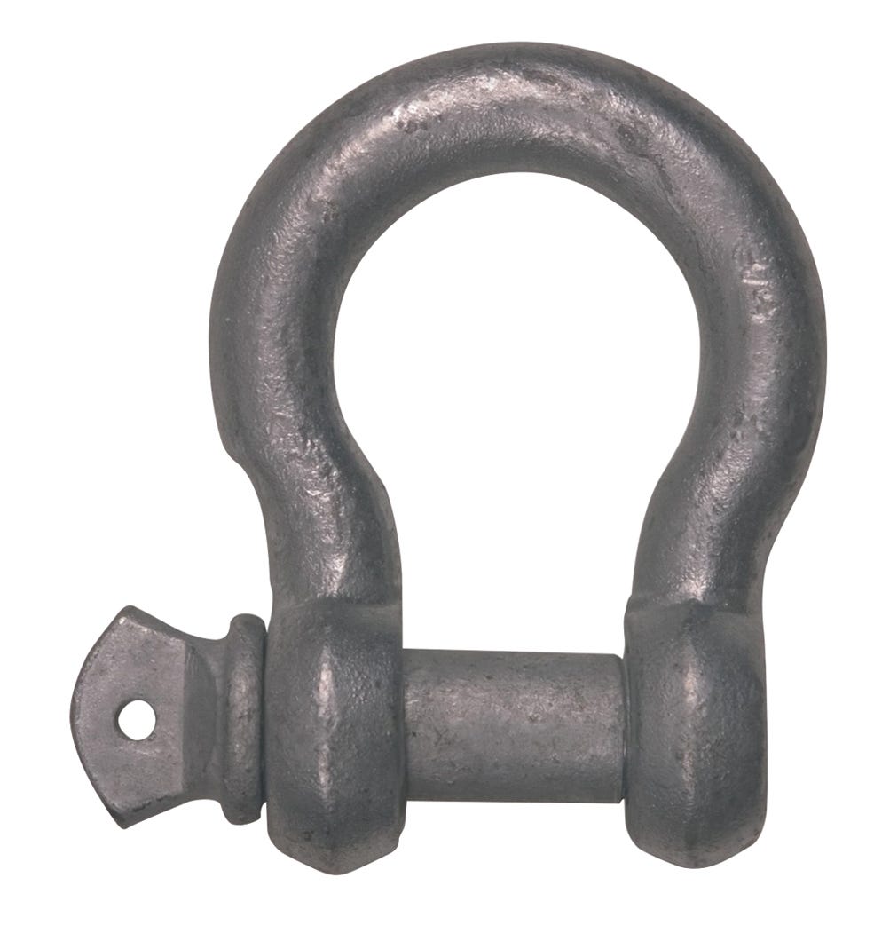 Anchor Shackle Screw Pin, Galvanized Steel, 5/8 in.